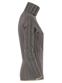 Fabiana Filippi gerippter Rollkragenpullover mit Lurex