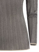 Fabiana Filippi gerippter Rollkragenpullover mit Lurex