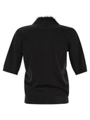 Fabiana Filippi Polo Shirt With Frayed Viscose Collar