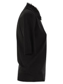 Fabiana Filippi Polo Shirt With Frayed Viscose Collar