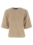 Fabiana Filippi Tweed Effect Crew Neck T Shirt