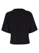 Fabiana Filippi Tweed Effect Crew Neck T Shirt