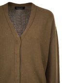 Fabiana Filippi Reversible Cotton And Linen Cardigan With Sequins And Tulle