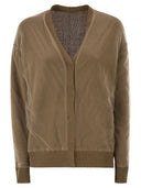 Fabiana Filippi Reversible Cotton And Linen Cardigan With Sequins And Tulle