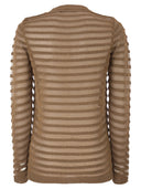 Fabiana Filippi Boat Neck Jumper In Cotton, Linen And Sequins