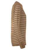 Fabiana Filippi Boat Neck Jumper In Cotton, Linen And Sequins