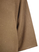 Fabiana Filippi Boxy Cotton And Linen Sweater With Subtle Luminous Accents