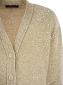 Fabiana Filippi Cotton Knit Cardigan With Sequins
