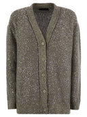 Fabiana Filippi Cotton Knit Cardigan With Sequins