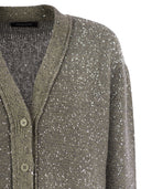 Fabiana Filippi Cotton Knit Cardigan With Sequins