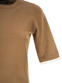 Fabiana Filippi Cotton Knit With Transparent Trim