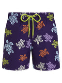 Vilebrequin Men’ Swim Shorts With Multicolour Turtle Print