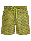 Vilebrequin Men’ Swim Shorts With Turtle Print And Matching Pouch