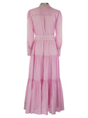 MC2 Saint Barth Long Cotton Dress wloral Pattern
