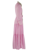 MC2 Saint Barth Long Cotton Dress wloral Pattern