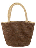 Mc2 Saint Barth Woven Raffia Tote Bag With Embroidered Logo
