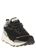 Run Of Leather And Fabric Trainers