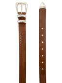 Brunello Cucinelli Calfskin Belt With Woven Decoration