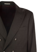 Brunello Cucinelli Set With Chest And Half Jacket And Leisure Fit Trousers With Pleats