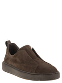 Santoni Suede Slip On Trainer