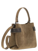 Brunello Cucinelli Suede Bag With Precious Bands