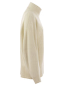 Brunello Cucinelli Wool And Cashmere Rib Sweater With Sequins