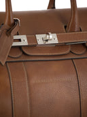 Brunello Cucinelli Country Bag In Calfskin With Grain