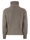 Herno Cardigan In Alpaca And Wool Yarn