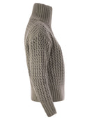 Herno Cardigan In Alpaca And Wool Yarn