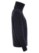 Herno Cardigan In Alpaca And Wool Yarn