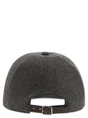 Brunello Cucinelli Virgin Wool And Cashmere Baseball Cap With Shiny Band