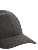 Brunello Cucinelli Virgin Wool And Cashmere Baseball Cap With Shiny Band