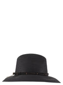 Brunello Cucinelli Fedora Made Of Hemp And Techno Cotton With Leather Band And Necklace
