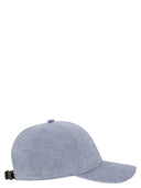 Brunello Cucinelli Sparkling Linen Canvas Baseball Cap With Embroidered Logo