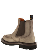 Santoni Chelsea Brogue Suede enkelschoen