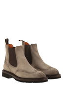 Santoni Chelsea Brogue Suede enkelschoen