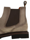 Santoni Chelsea Brogue Suede enkelschoen