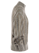 Brunello Cucinelli Wool And Mohair Cardigan With Mesh Workmanship