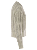 Brunello Cucinelli Scollo V M/Grigio Perla+Quarzo+Ghiaia