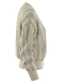 Brunello Cucinelli Wool And Mohair V Neck Sweater