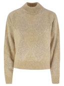 Brunello Cucinelli Dazzling Argyle Sweater In Wool And Mohair