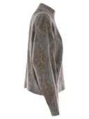 Brunello Cucinelli Dazzling Argyle Sweater In Wool And Mohair
