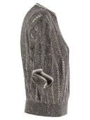 Brunello Cucinelli Maglia Dazzling Rete A Coste In Lino