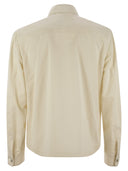 Brunello Cucinelli Shirt Style Outerwear Unlined In Water Repellent Microfibre With Heat Tapes