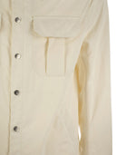 Brunello Cucinelli Shirt Style Outerwear Unlined In Water Repellent Microfibre With Heat Tapes