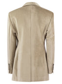 Brunello Cucinelli Fluid Viscose Cotton Twill Jacket With Necklace