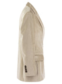Brunello Cucinelli Fluid Viscose Cotton Twill Jacket With Necklace