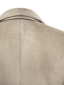 Brunello Cucinelli Fluid Viscose Cotton Twill Jacket With Necklace