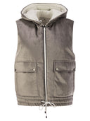 Brunello Cucinelli Sleeveless Velvet Down Jacket Sleek