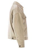 Brunello Cucinelli Four Pocket Jacket In Cotton And Viscose Velvet Sleek With Thermore® Padding And Shiny Tab